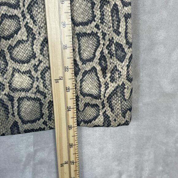 Vintage Python Snake Print Pleated Straight S/M Skirt Vamp Mob Wife Office Siren - Picture 8 of 10